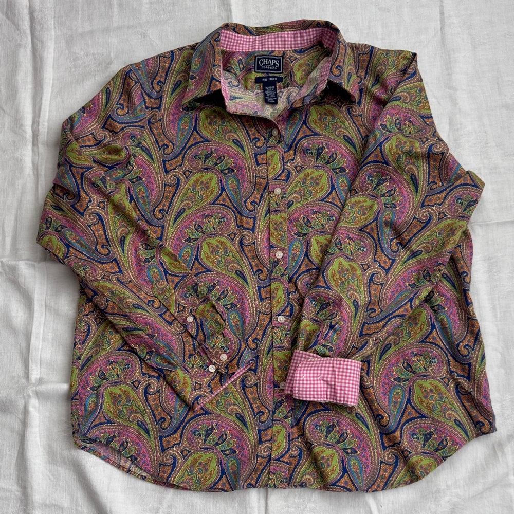 Chaps Multicolor Paisley Shirt